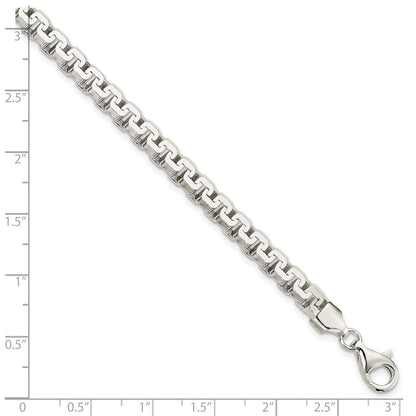 8.5 Zoll Sterlingsilber Poliert Fantasie Armband