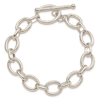 7.5 Zoll Sterlingsilber Poliert Fantasieglieder Armband