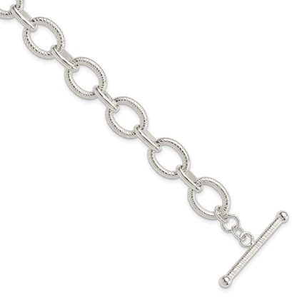 7.5 Zoll Sterlingsilber Poliert Fantasieglieder Armband