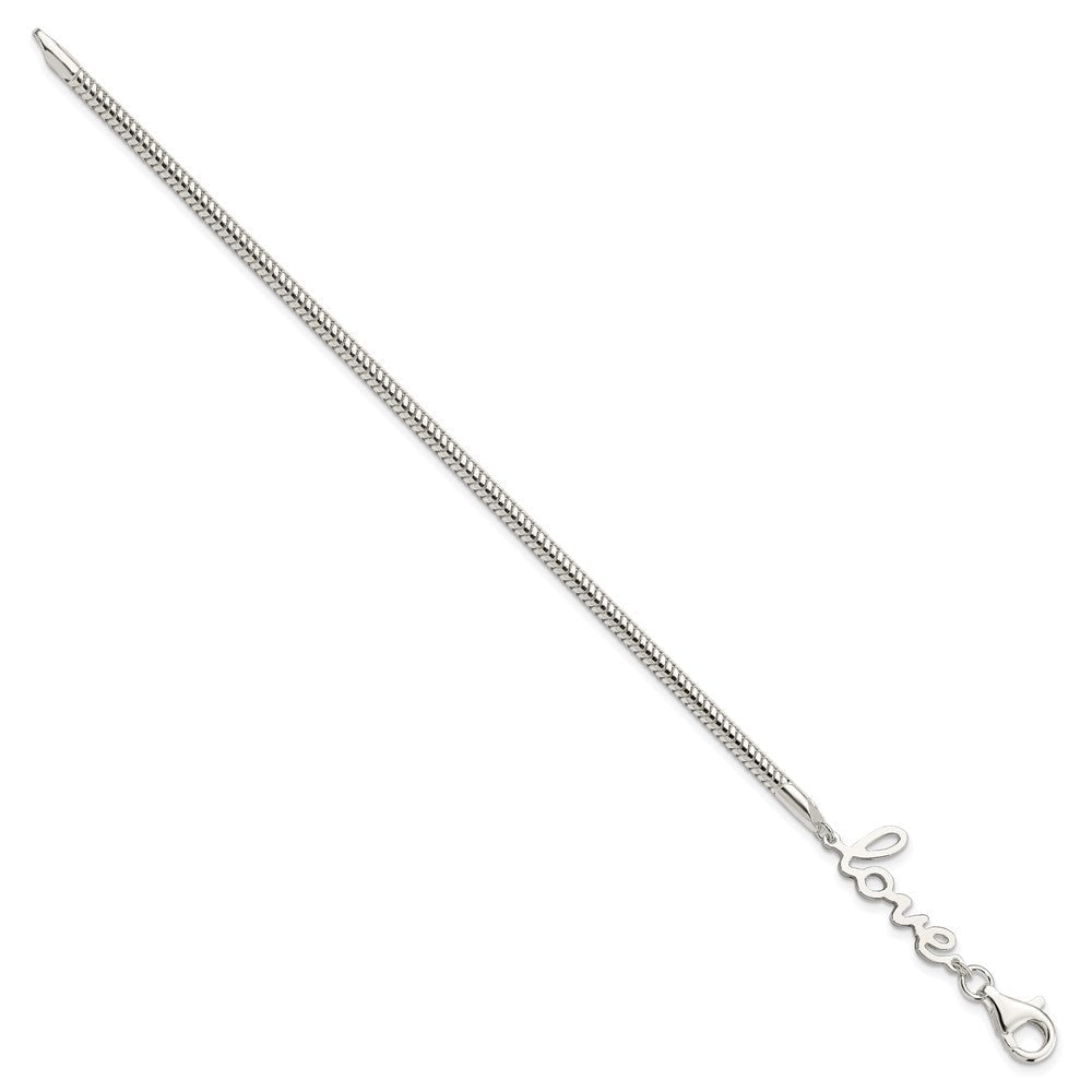 7.5 Zoll Sterlingsilber Liebe Armband