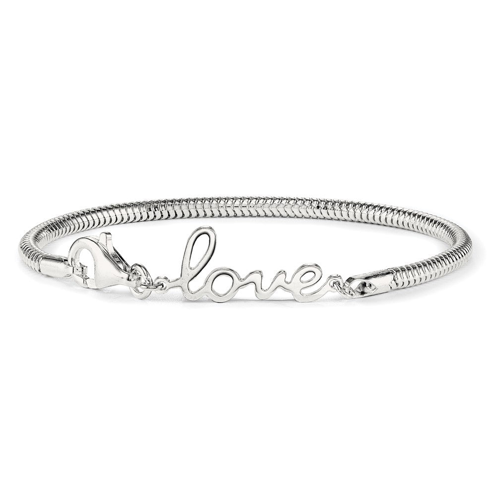 7.5 Zoll Sterlingsilber Liebe Armband