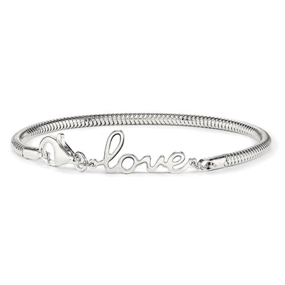 7.5 Zoll Sterlingsilber Liebe Armband