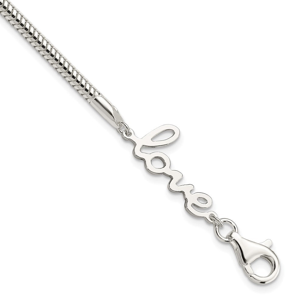 7.5 Zoll Sterlingsilber Liebe Armband