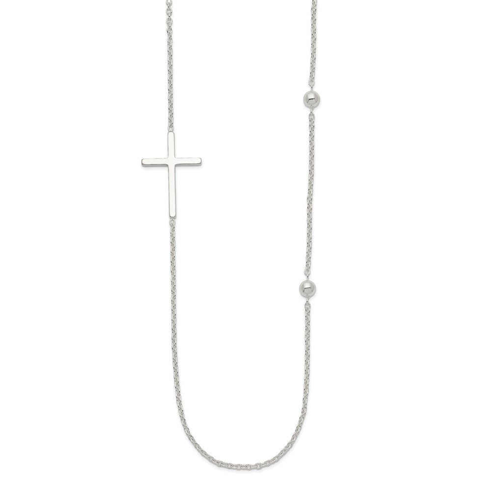 Sterlingsilber Poliert Kreuz Halskette