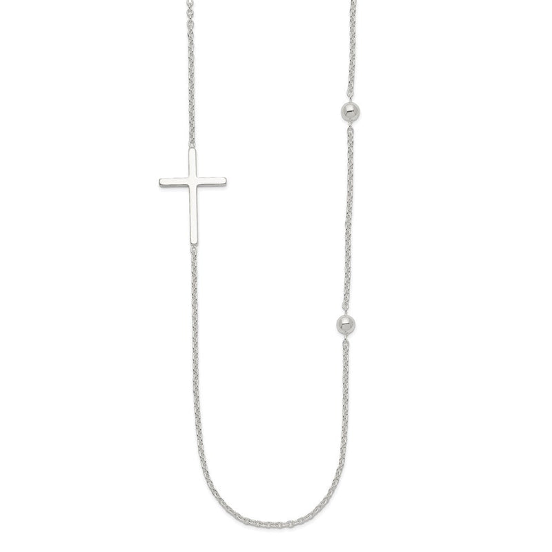Sterlingsilber Poliert Kreuz Halskette