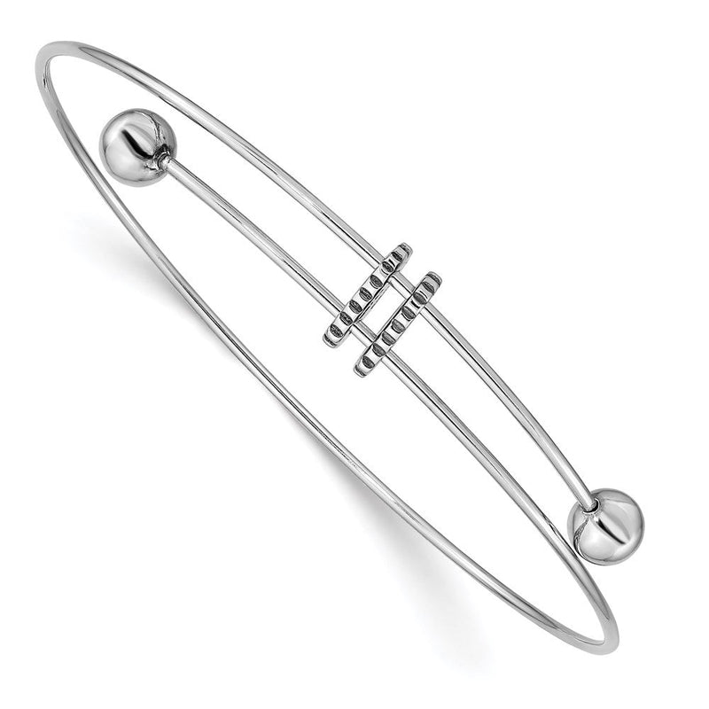 Sterlingsilber Rhodiniert Poliert Expandable Armreif