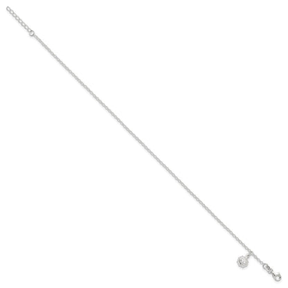 Sterlingsilber Sonne 10 Zoll Plus 1 Verlängerung. Fußkettchen