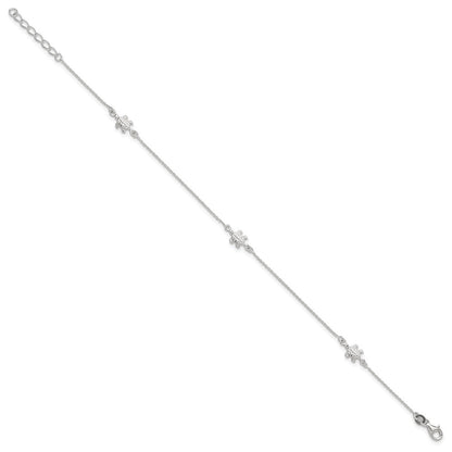 Sterlingsilber Schildkröte 9 Zoll Plus 1 Verlängerung. Fußkettchen