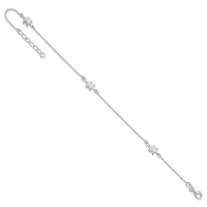 Sterlingsilber Schildkröte 9 Zoll Plus 1 Verlängerung. Fußkettchen