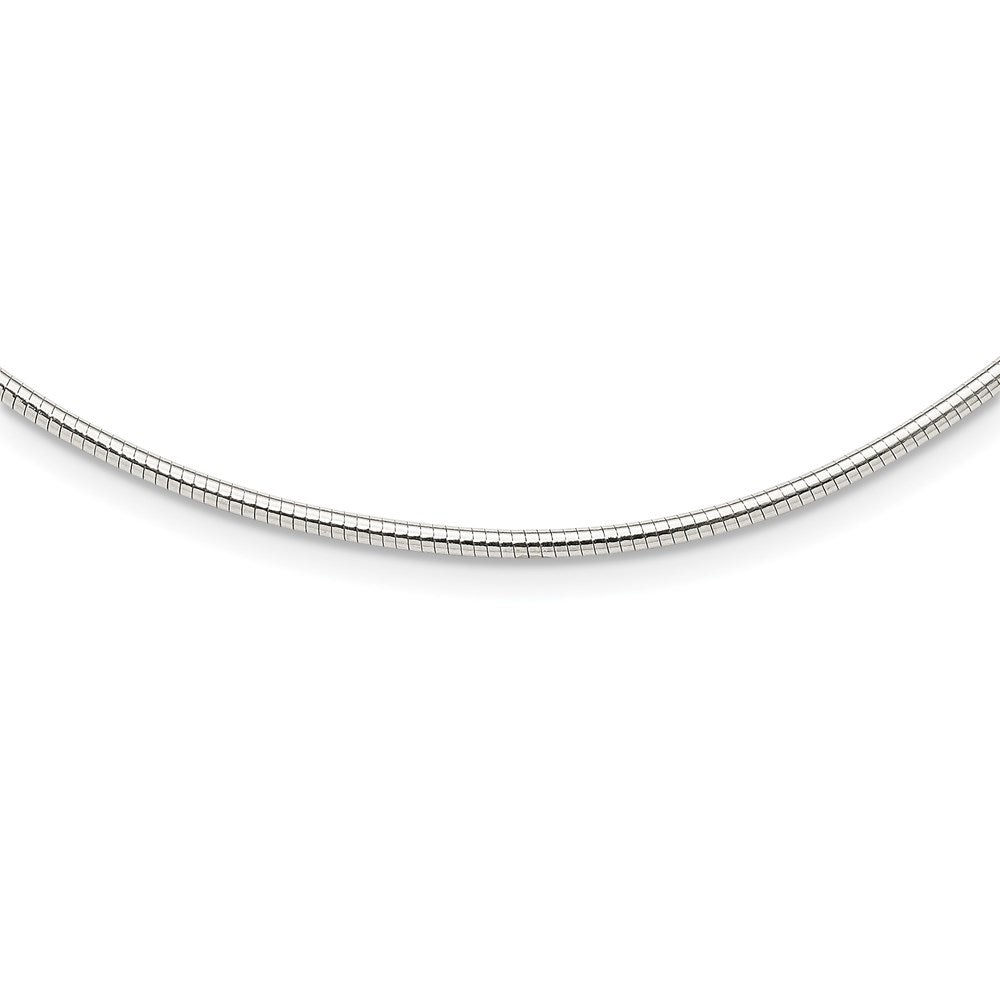 16 Zoll Sterlingsilber Rund 2mm mit 2 Zoll. Verlängerung Neckwire Halskette