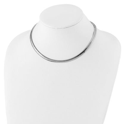16 Zoll Sterlingsilber Rhodiniert 5.2mm mit 2 Zoll. Verlängerung Cubetto Halskette