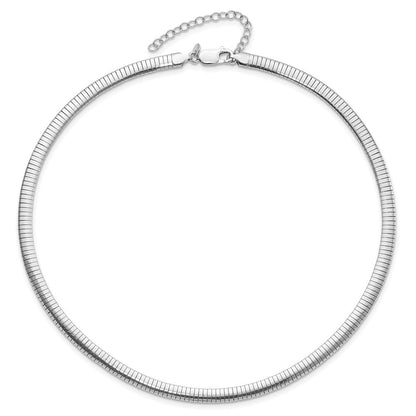 16 Zoll Sterlingsilber Rhodiniert 5.2mm mit 2 Zoll. Verlängerung Cubetto Halskette