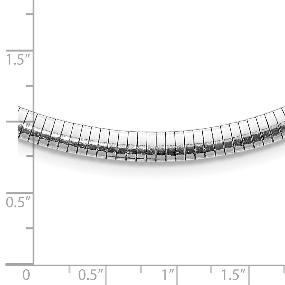 16 Zoll Sterlingsilber Rhodiniert 5.2mm mit 2 Zoll. Verlängerung Cubetto Halskette