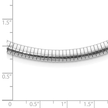 16 Zoll Sterlingsilber Rhodiniert 5.2mm mit 2 Zoll. Verlängerung Cubetto Halskette