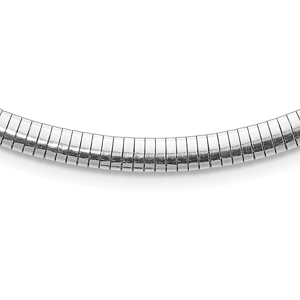 16 Zoll Sterlingsilber Rhodiniert 5.2mm mit 2 Zoll. Verlängerung Cubetto Halskette
