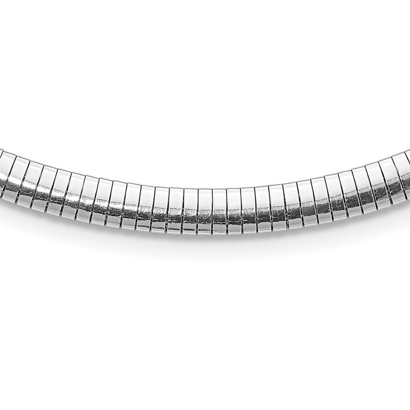 16 Zoll Sterlingsilber Rhodiniert 5.2mm mit 2 Zoll. Verlängerung Cubetto Halskette