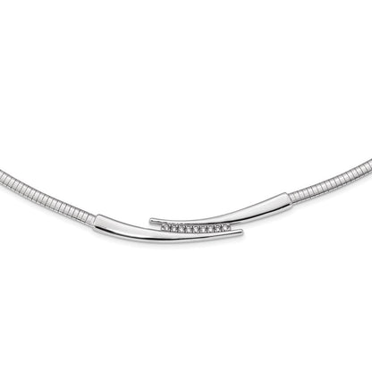 Sterlingsilber Rhodiniert Zirkonia Cubetto Halskette