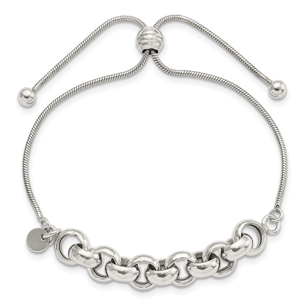 Sterlingsilber Poliert Verstellbar Schieber-on Armband