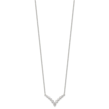 Sterlingsilber Fantasie-v Stab Zirkonia Halskette