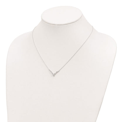 Sterlingsilber Fantasie-v Stab Zirkonia Halskette