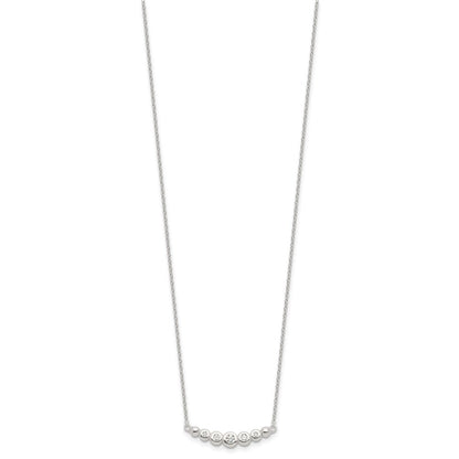 Sterlingsilber Garduated Zirkonia 18 Zoll Stab Halskette