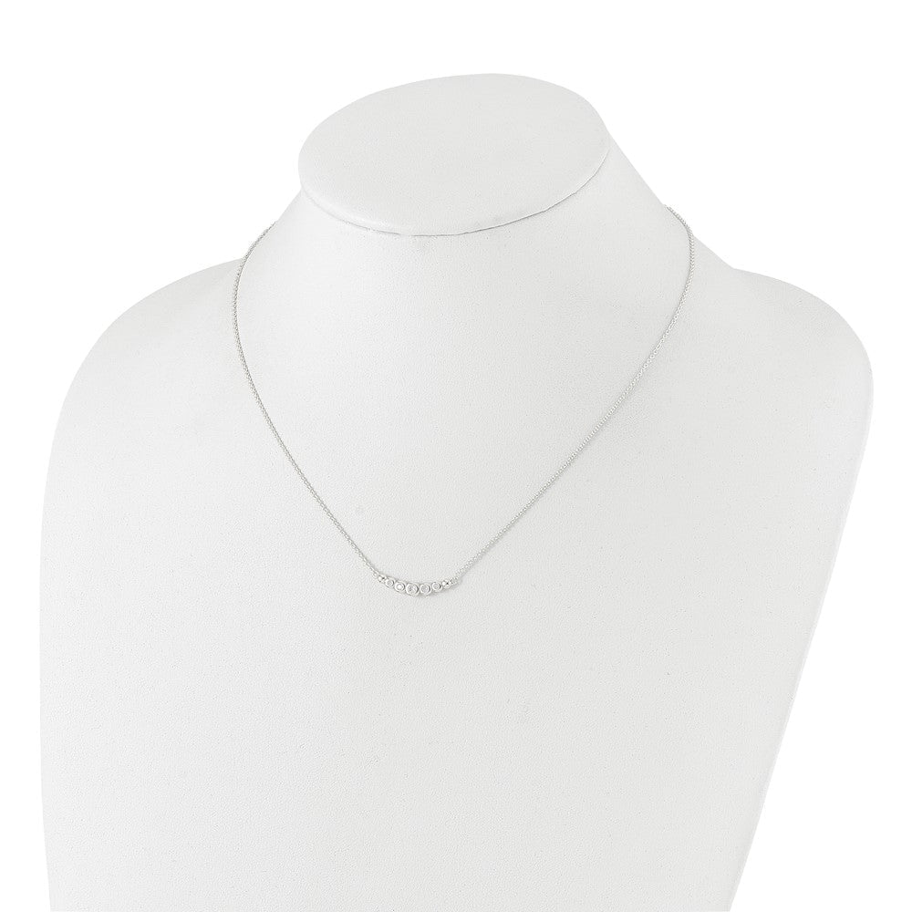 Sterlingsilber Garduated Zirkonia 18 Zoll Stab Halskette