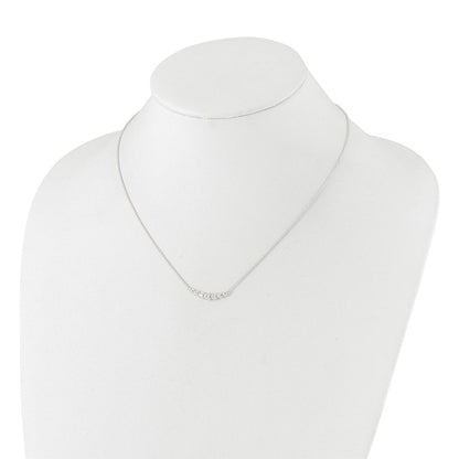 Sterlingsilber Garduated Zirkonia 18 Zoll Stab Halskette