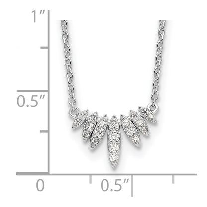 Sterlingsilber Rhodiniert Zirkonia 18 Zoll Halskette