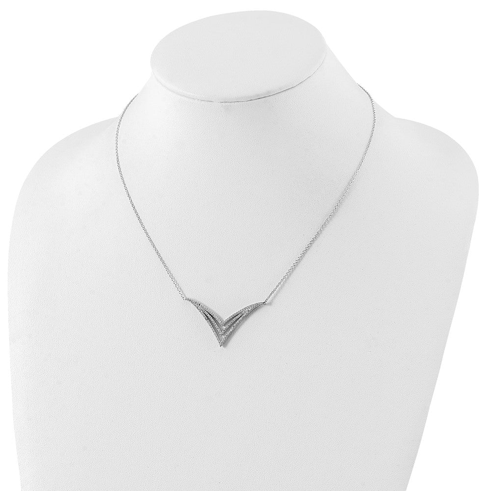 Sterlingsilber Rhodiniert Fantasie Zirkonia Halskette