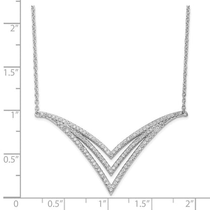 Sterlingsilber Rhodiniert Fantasie Zirkonia Halskette