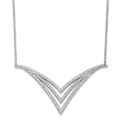 Sterlingsilber Rhodiniert Fantasie Zirkonia Halskette