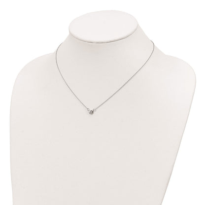Sterlingsilber Rhodiniert 18 Zoll Zargenfassung-set 5mm Zirkonia Halskette