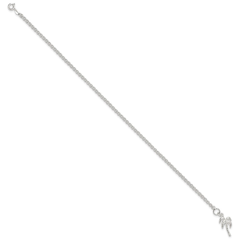Sterlingsilber Palme Baum Fußkettchen