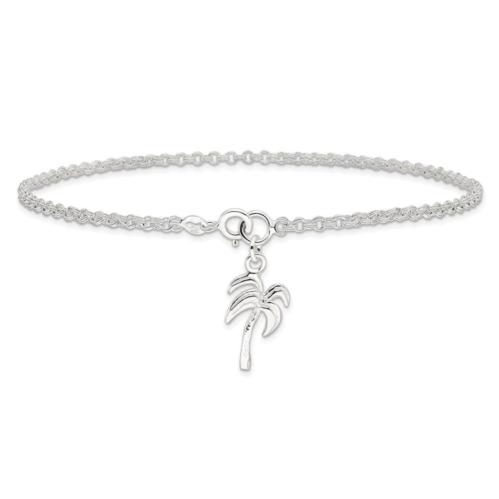 Sterlingsilber Palme Baum Fußkettchen