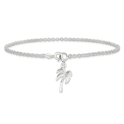 Sterlingsilber Palme Baum Fußkettchen