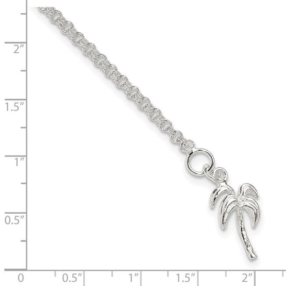 Sterlingsilber Palme Baum Fußkettchen