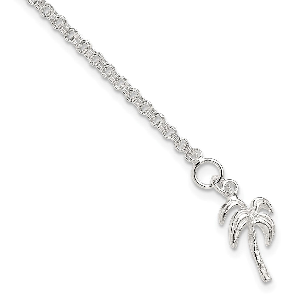 Sterlingsilber Palme Baum Fußkettchen