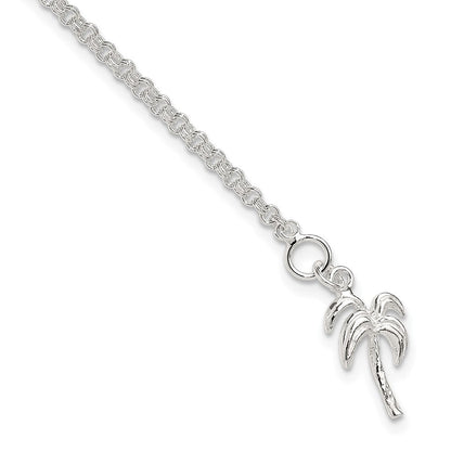 Sterlingsilber Palme Baum Fußkettchen