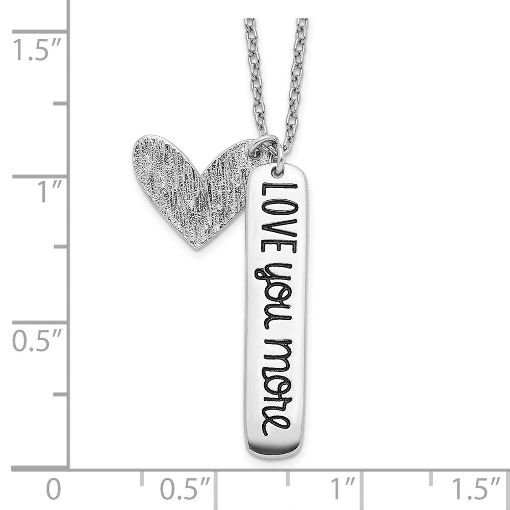 Sterlingsilber Rhodiniert Herz Liebe You More Halskette