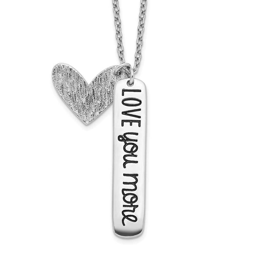 Sterlingsilber Rhodiniert Herz Liebe You More Halskette