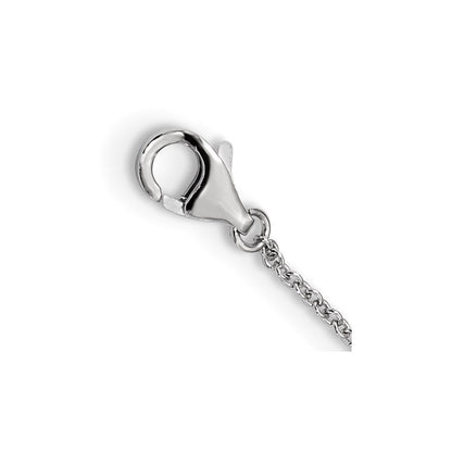 Sterlingsilber Rhodiniert Zirkonia Hashtag Smile Halskette