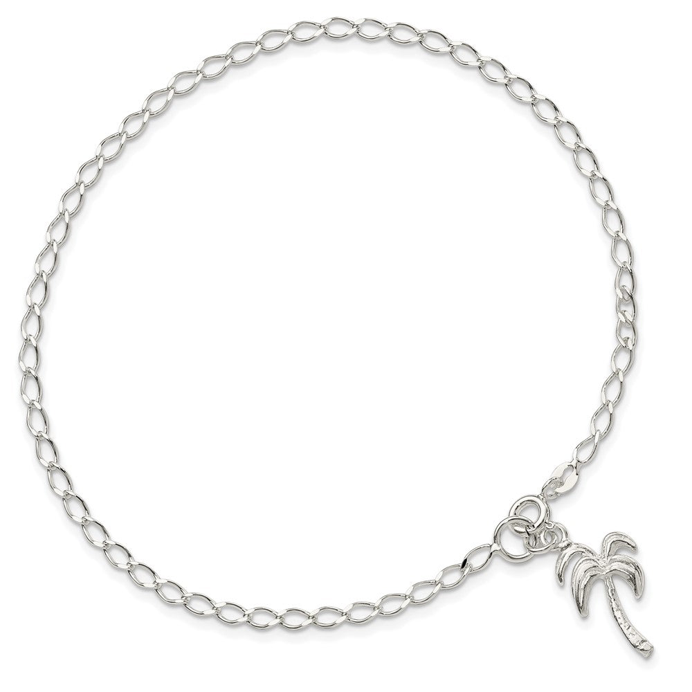 Sterlingsilber Palme Baum Fußkettchen