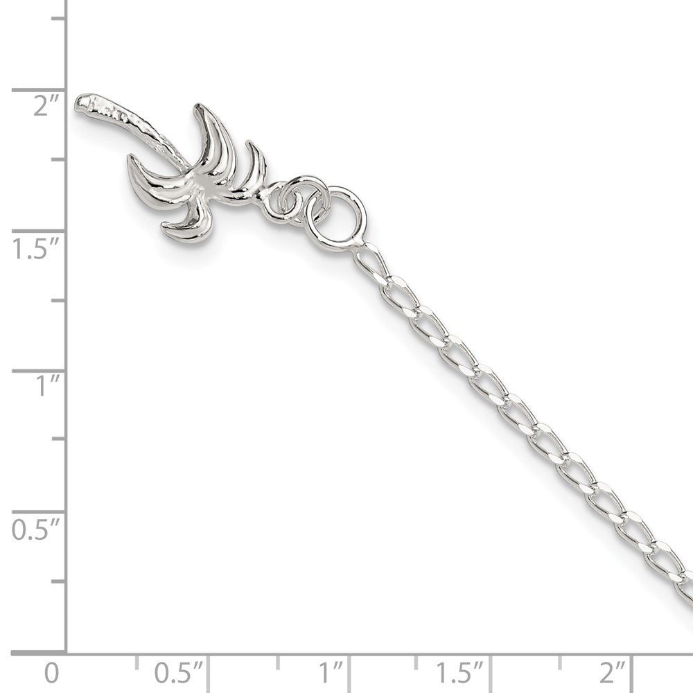 Sterlingsilber Palme Baum Fußkettchen