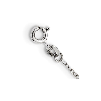 Sterlingsilber Rhodium & Roséfarben mit Schwarz Onyx Zirkonia Cube Halskette