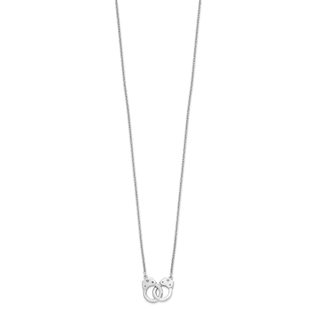 Sterlingsilber Rhodiniert Handcuff Halskette