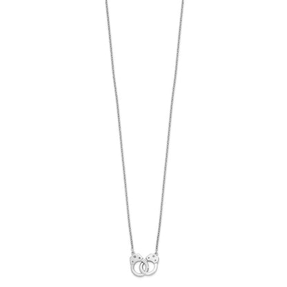 Sterlingsilber Rhodiniert Handcuff Halskette