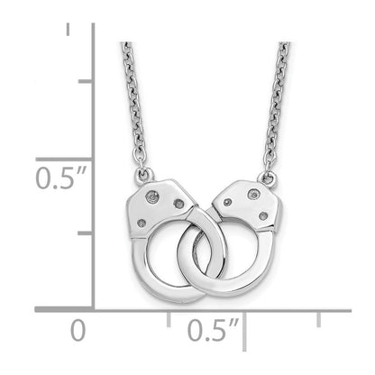 Sterlingsilber Rhodiniert Handcuff Halskette