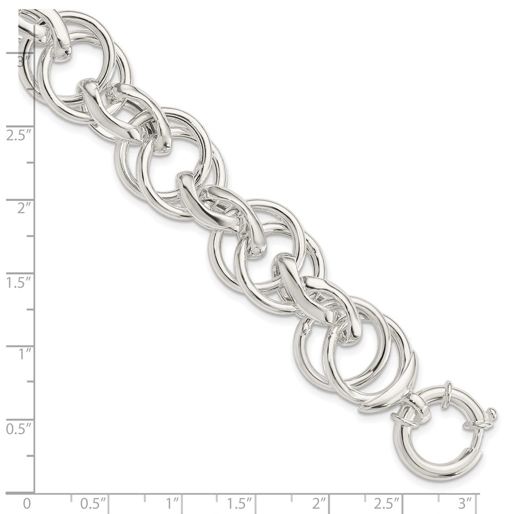 Sterlingsilber Poliert Fantasieglieder 8.5 Zoll Armband
