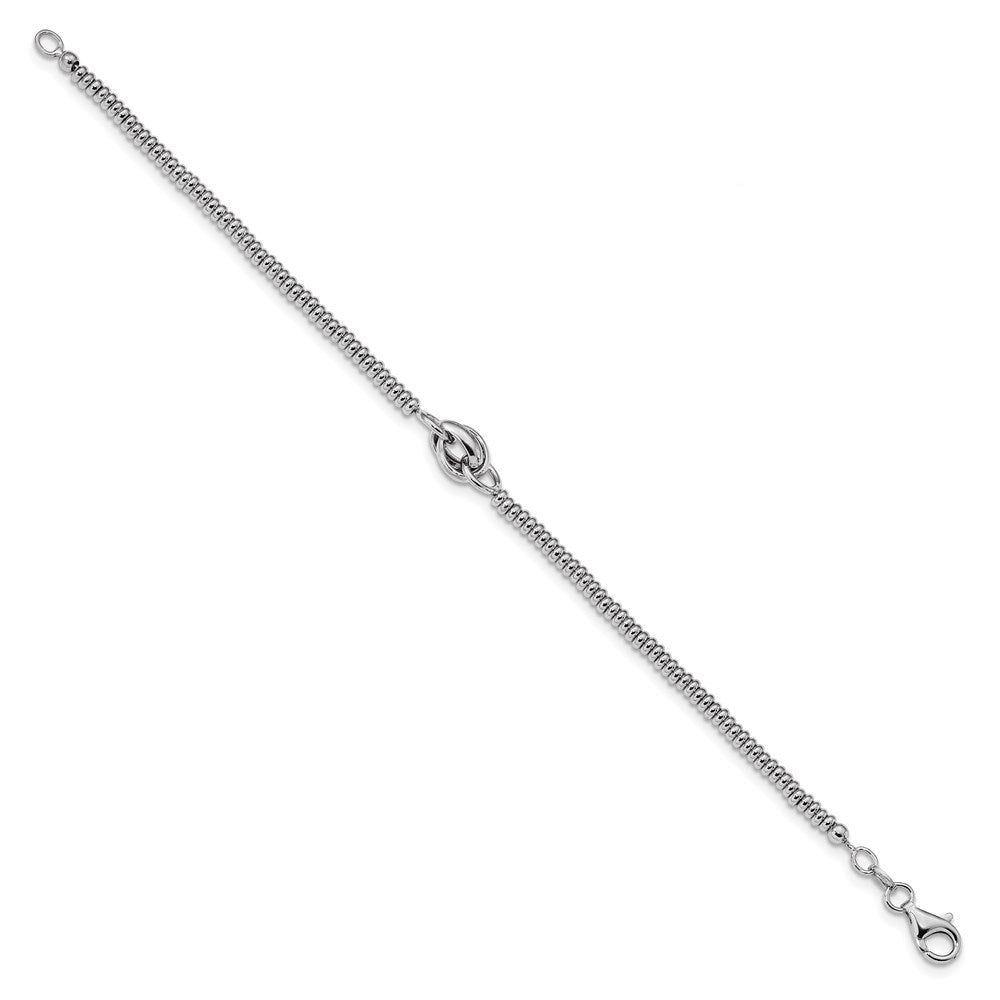 7.5 Zoll Sterlingsilber Rhodiniert Poliert Armband