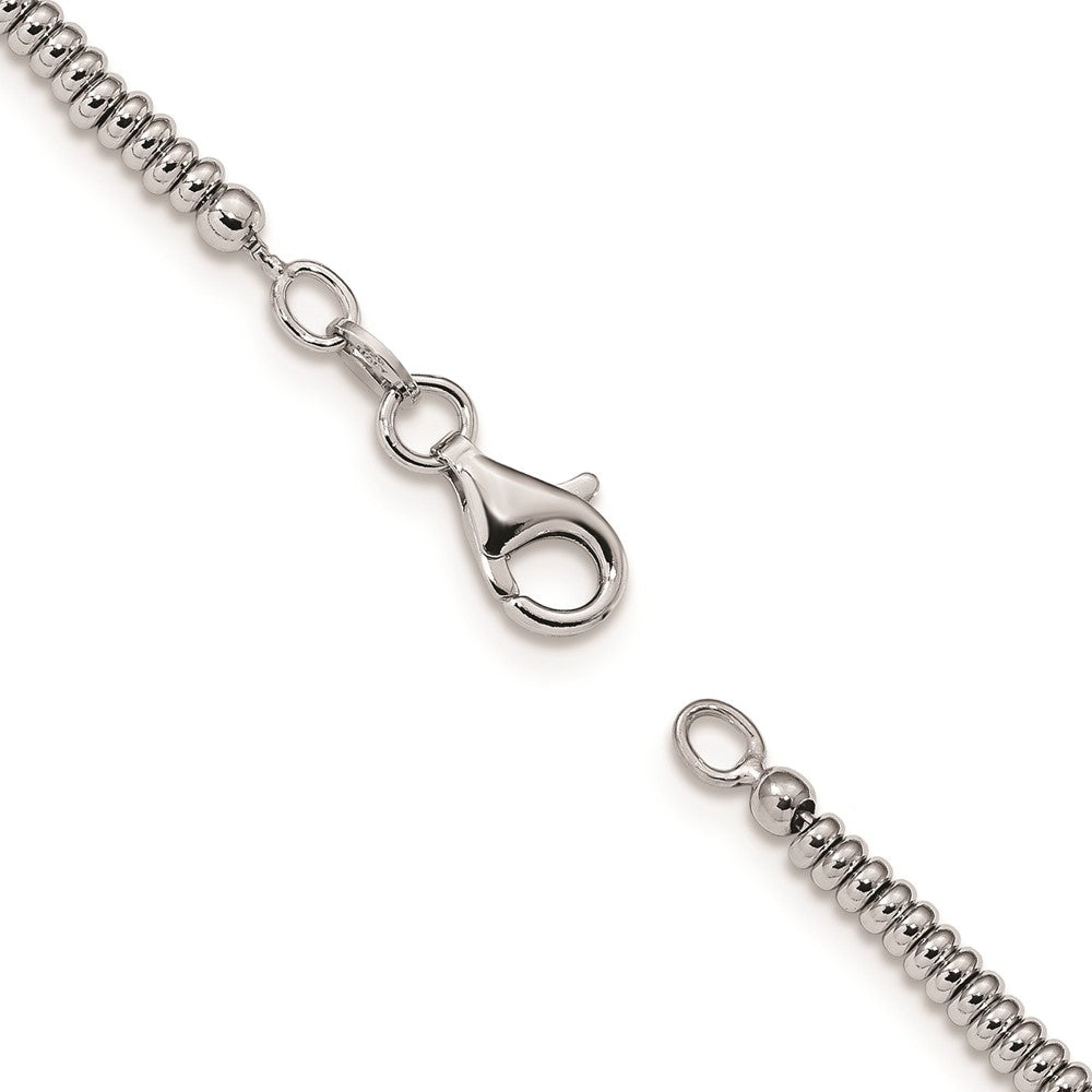 7.5 Zoll Sterlingsilber Rhodiniert Poliert Armband